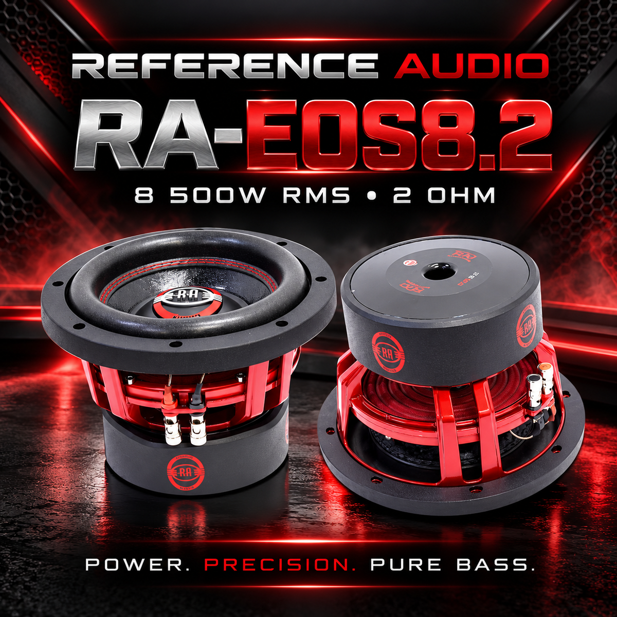 Reference Audio RA-EOS8.2 8' 500W RMS 2 Ohm Subwoofer