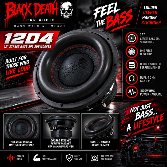 VIBE BLACK DEATH 12D4 — 12" Street Bass SPL Subwoofer