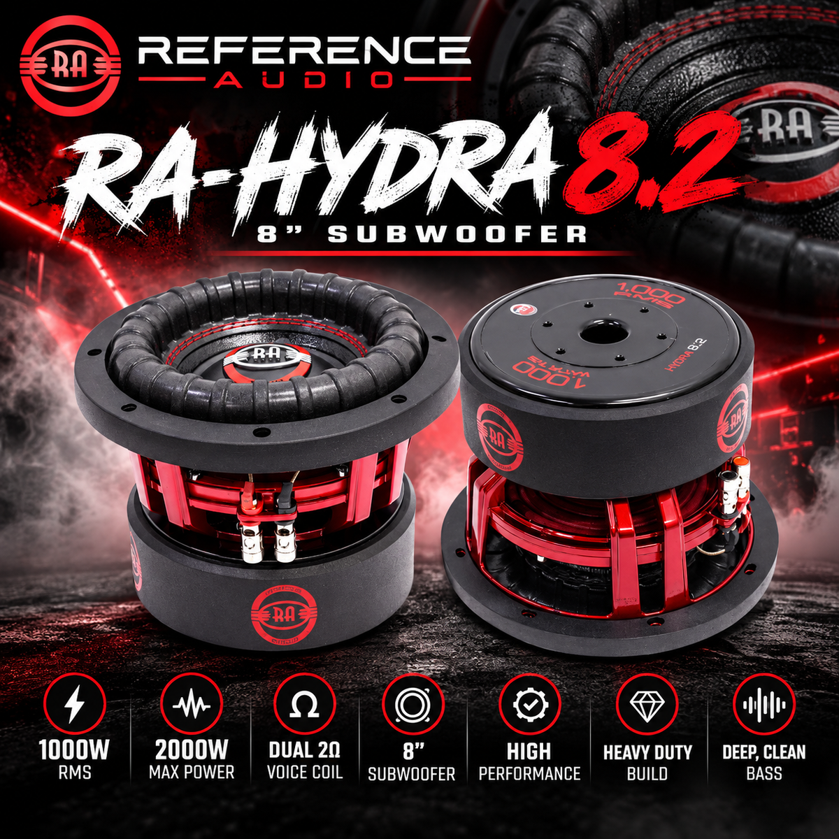 Reference Audio RA-HYDRA 8.2 8' 1000SubwooferW RMS D2