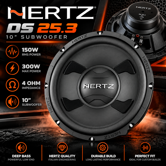 Hertz DS 25.3 10 150W RMS Subwoofer