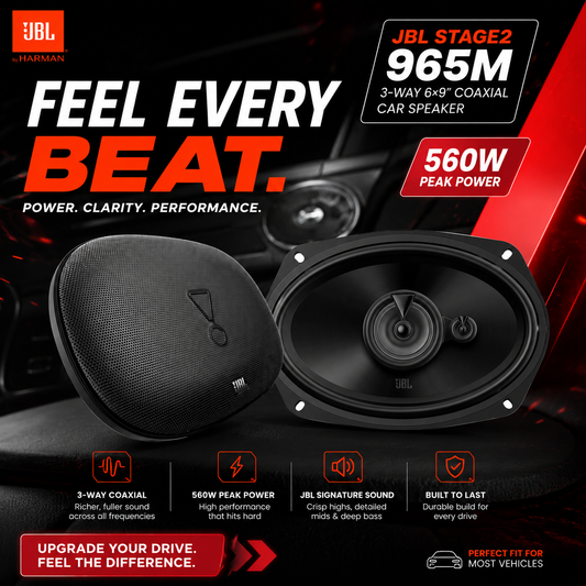 JBL Stage2 965M 560W 3 Way 6×9″ Coaxial Car Speaker