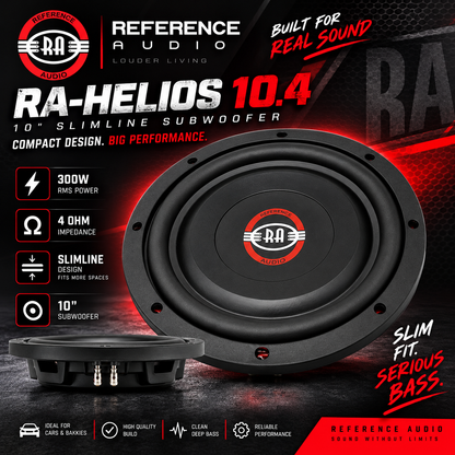 Reference Audio RA-HELIOS 10.4 10 300W RMS 4 Ohm Slimline Subwoofer