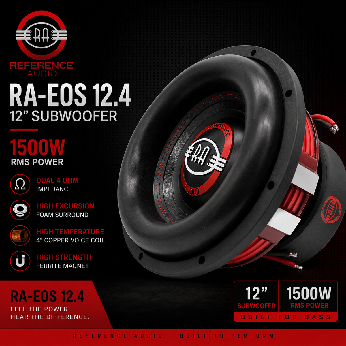 Referance Audio RA-EOS 12.4 12″ 1500w RMS D4 4ohm