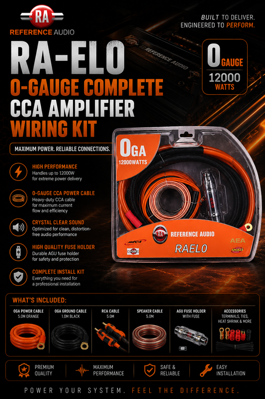 Reference Audio RA-EL0 – 0-Gauge Complete CCA Amplifier Wiring Kit