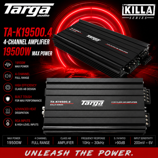 Targa TA-K19500.4 Killa Series 4-Channel Amplifier (19500W)