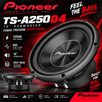Pioneer TS-A250D4 10 1300W DVC Subwoofer