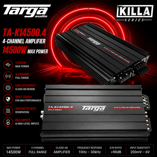 Targa TA-K14500.4 Killa Series 4-Channel Amplifier (14500W)