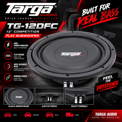Targa TG-12DFC 12 Competition Flat Subwoofer