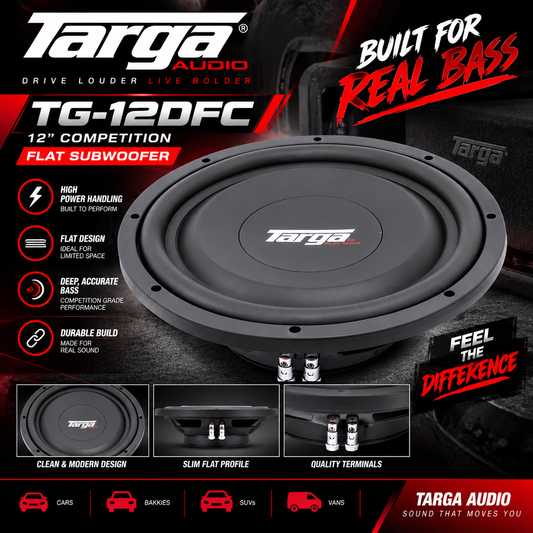 Targa TG-12DFC 12 Competition Flat Subwoofer